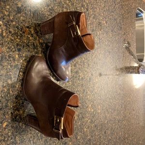 Louise et Cie Chocolate Brown Leather Booties